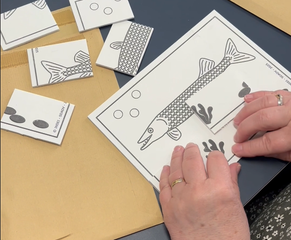 Image d'un puzzle tactile d'un brochet