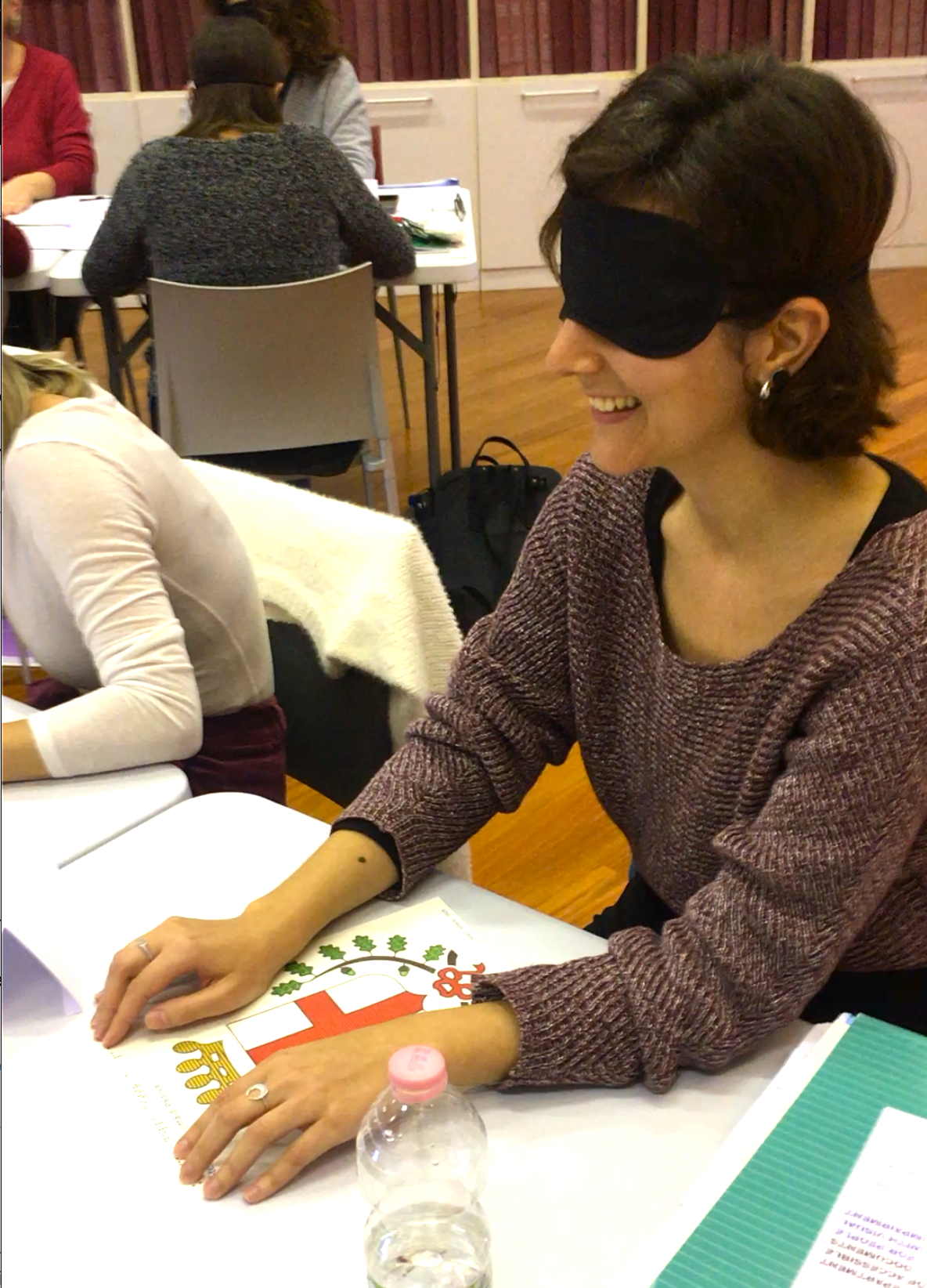 Participante découvrant le blason de Padoue.