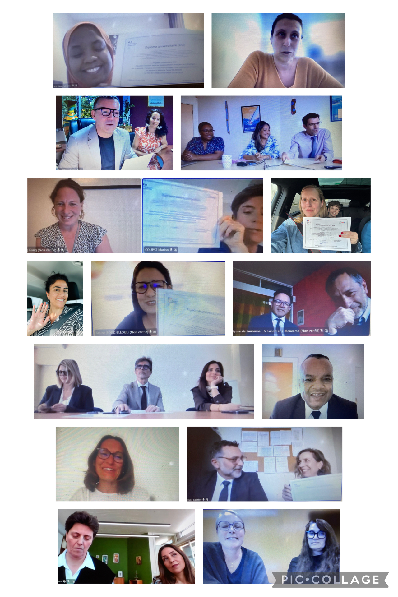 visioconférence remise de diplômes DU