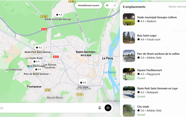plan équipements sportifs