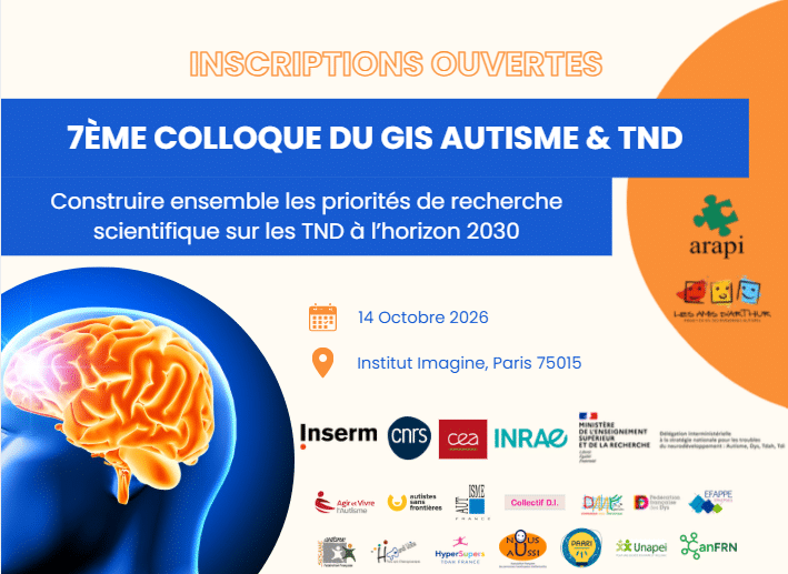 Affiche du 7e colloque GIS Autisme et TND