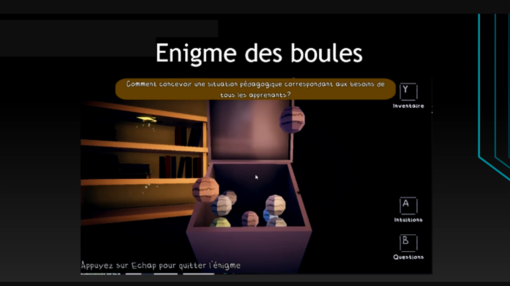 Exemple d'énigme E-LearningScape Access