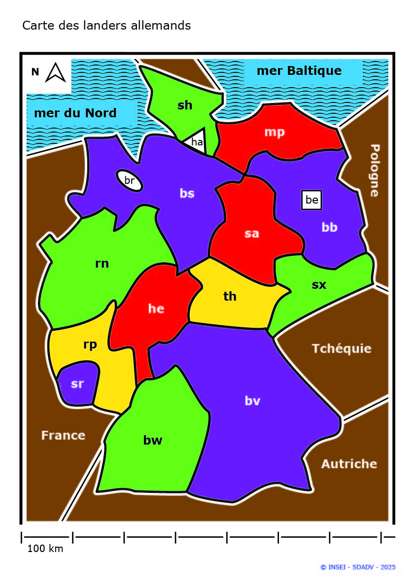 Vignette carte des landers allemands