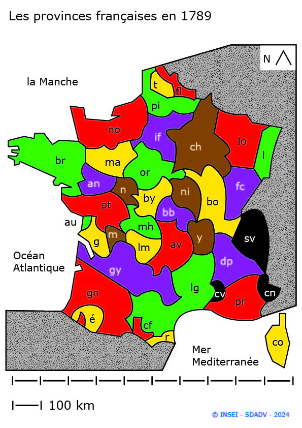 vignette Provinces française en 1789