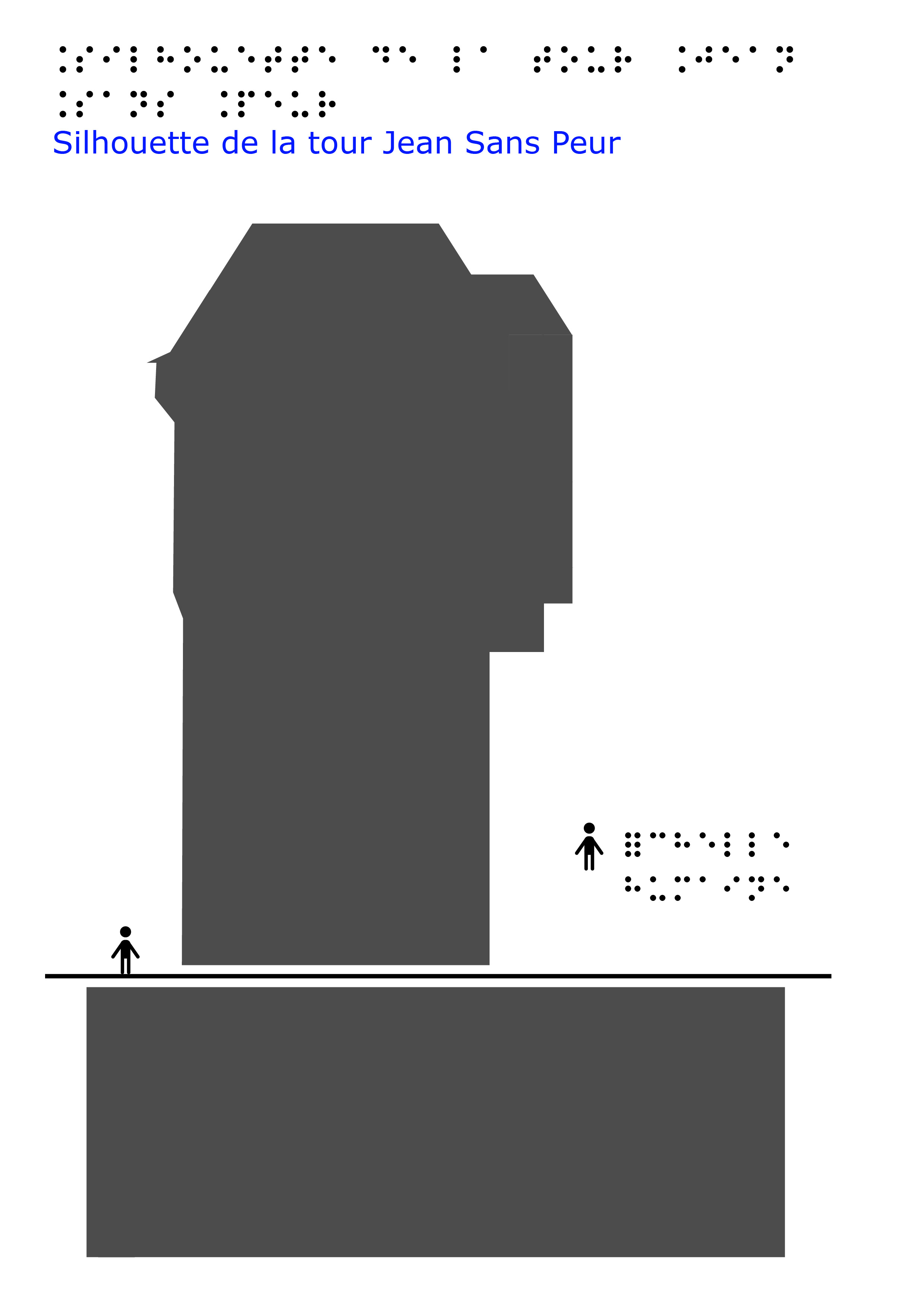 Silhouette de la tour Jean Sans Peur