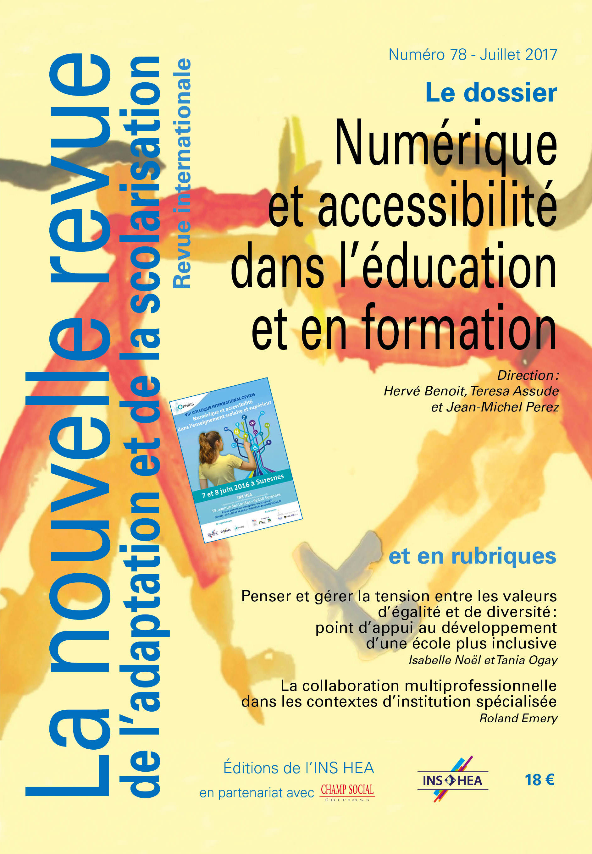 Couverture de La nouvelle revue de l'adaptation et de la scolarisation numéro 78