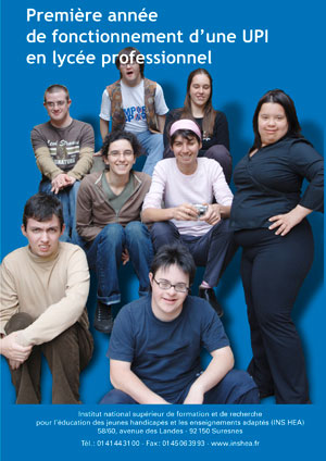 Jaquette du film "Première année de fonctionnement d'une UPI en Lycée professionnel" illustrée par une photo de groupes de lycéens