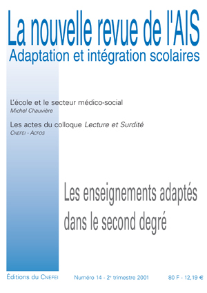 Couverture de La nouvelle revue de l'AIS, n°14