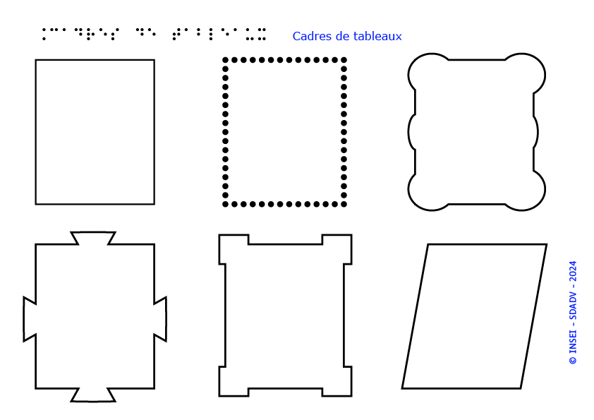 Lecture tactile : contours