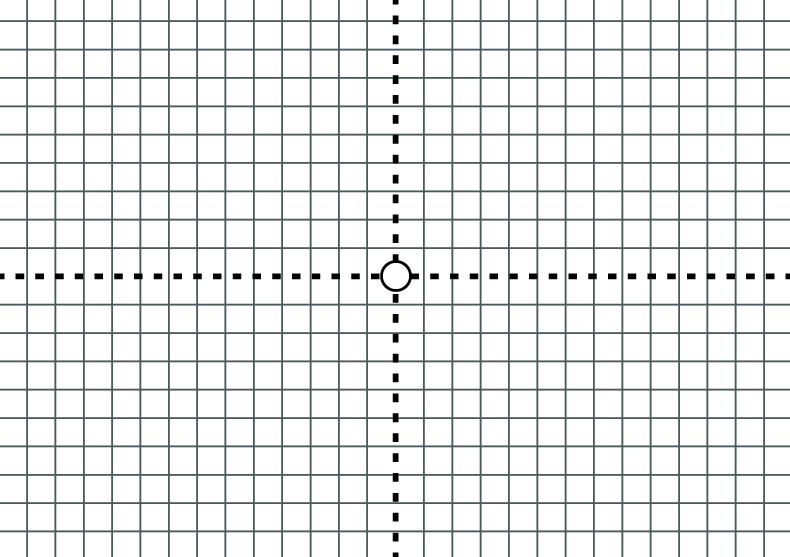 Repère orthonormé non gradué origine centrée 10mm V2