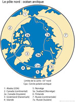 Vignette de la terre vue du Pôle Nord